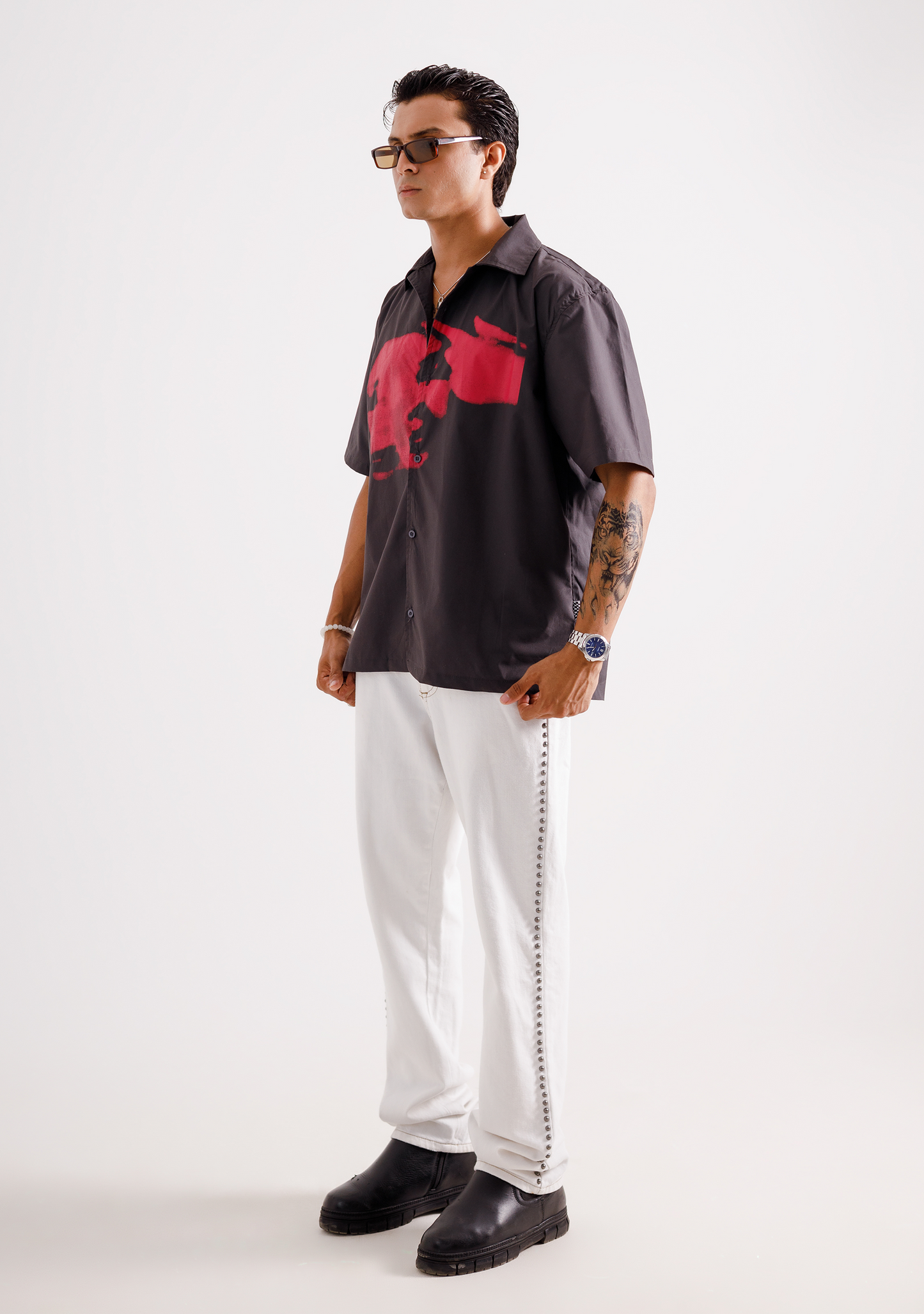 Charcoal Shadow Cuban Shirt
