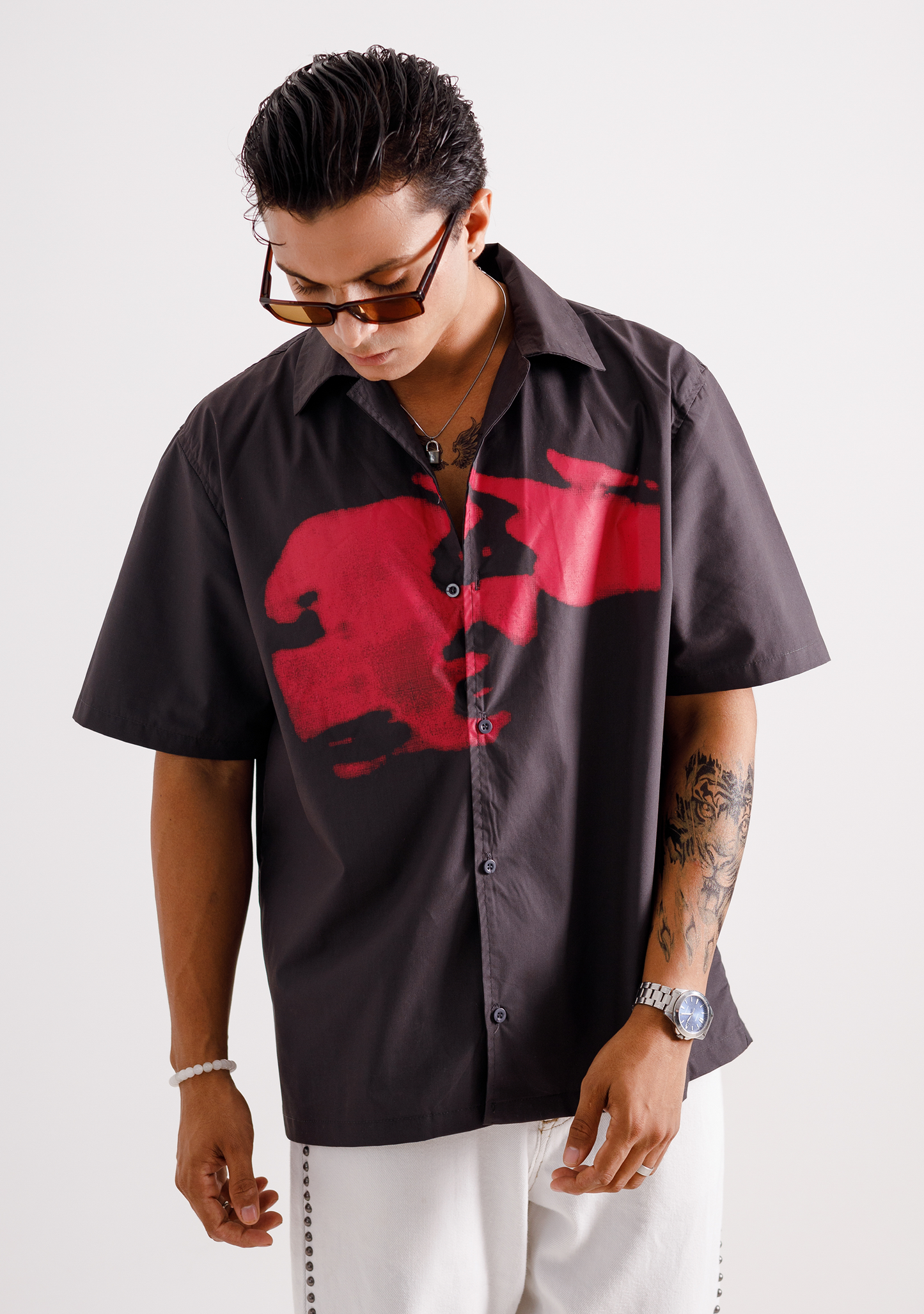 Charcoal Shadow Cuban Shirt