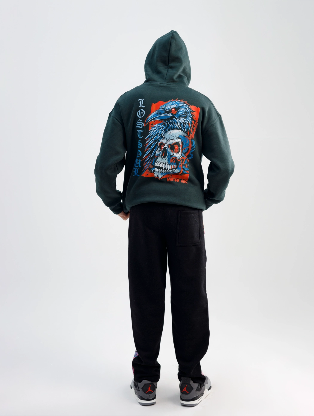 Skullwing Hunter Green Hoodie