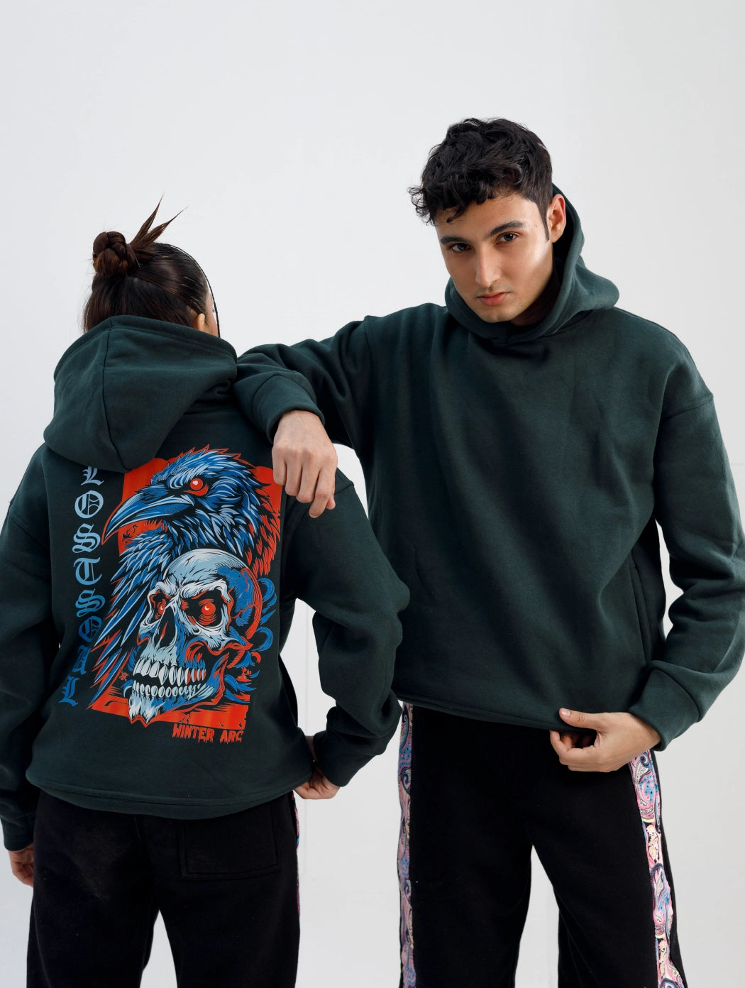 Skullwing Hunter Green Hoodie