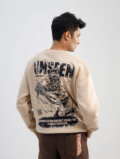 Unseen Warrior Beige Crush Sweatshirt